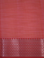 Blush Pink & Coral Banarasi Soft Kota Silk Saree with Zari Work