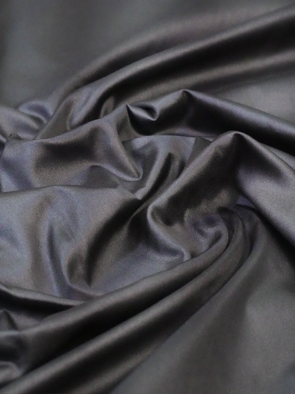 Charcoal Black Banarasi Semi Katan Silk Saree with Antique Silver Zari Work