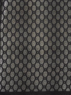 Charcoal Black Banarasi Semi Katan Silk Saree with Antique Silver Zari Work