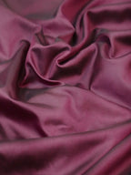 Deep Wine Banarasi Semi Katan Silk Saree with Antique Silver Zari Work
