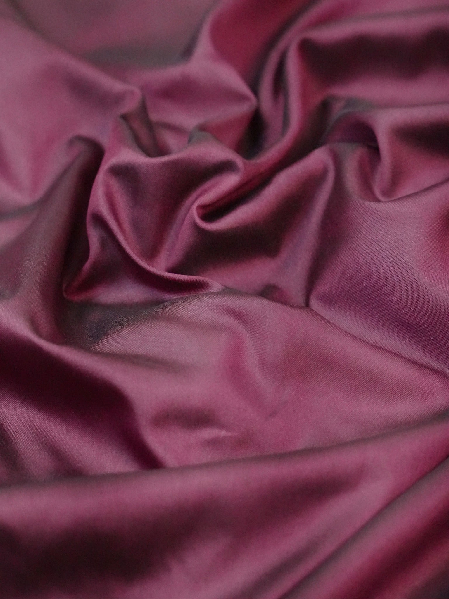 Deep Wine Banarasi Semi Katan Silk Saree with Antique Silver Zari Work