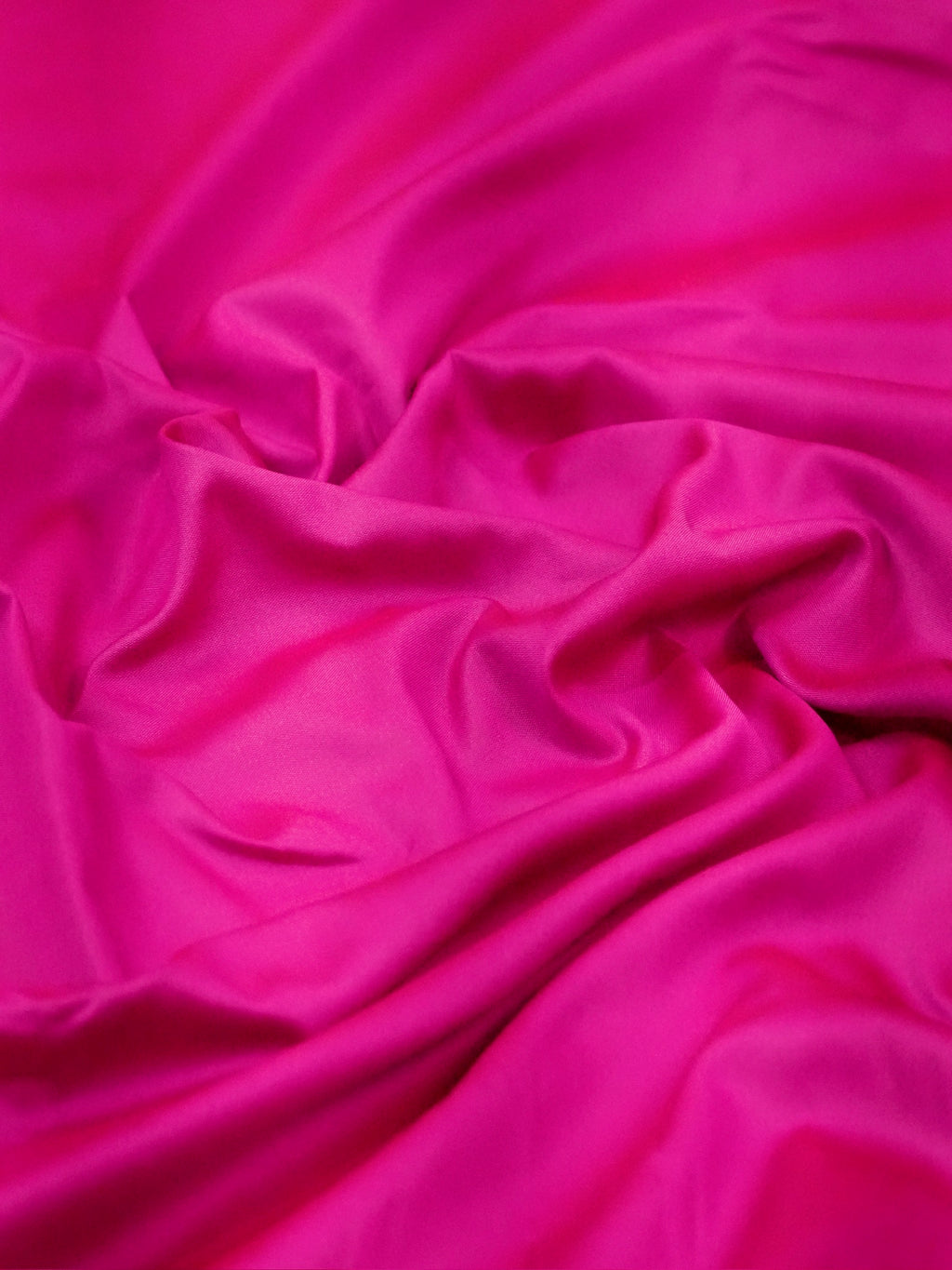 Vibrant Rani Pink Banarasi Semi Katan Silk Saree with Fine Silver Zari Work