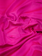 Vibrant Rani Pink Banarasi Semi Katan Silk Saree with Fine Silver Zari Work