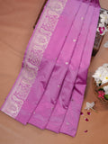 Lilac Orchid Banarasi Mashru Katan Silk Saree with Paisley Motifs