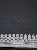 Midnight Black Banarasi Mashru Katan Silk Saree with Jhumka Motifs