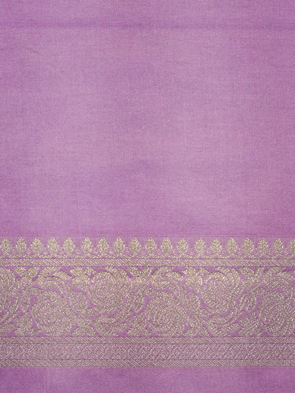 Lilac Pink Banarasi Mashru Katan Silk Saree with Antique Silver Zari Weaving