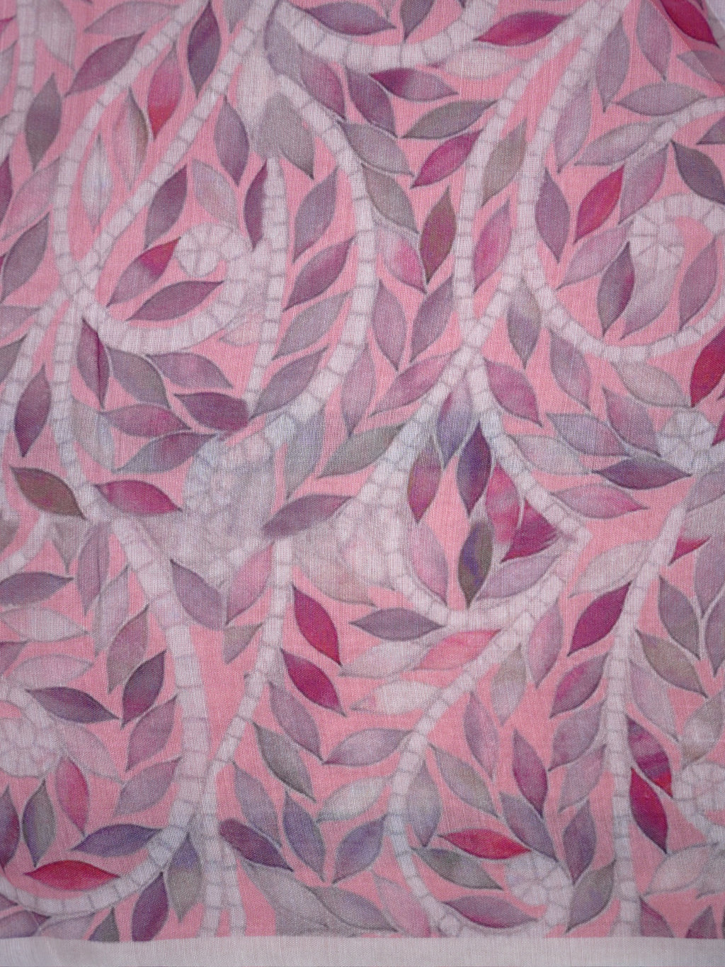 Blush Pink Fancy Organza Embroidery Saree with Cross-Stitch Floral Vines & Detailed Borders