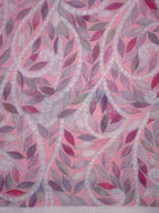Blush Pink Fancy Organza Embroidery Saree with Cross-Stitch Floral Vines & Detailed Borders