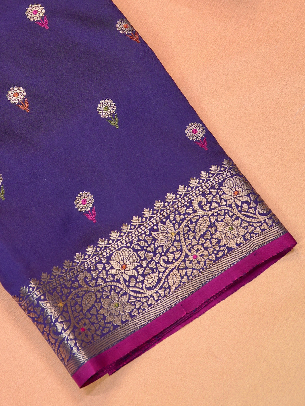 Banarasi Soft Katan Silk Saree – Deep Purple