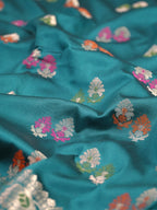 Banarasi Soft Katan Silk Saree – Teal Blue
