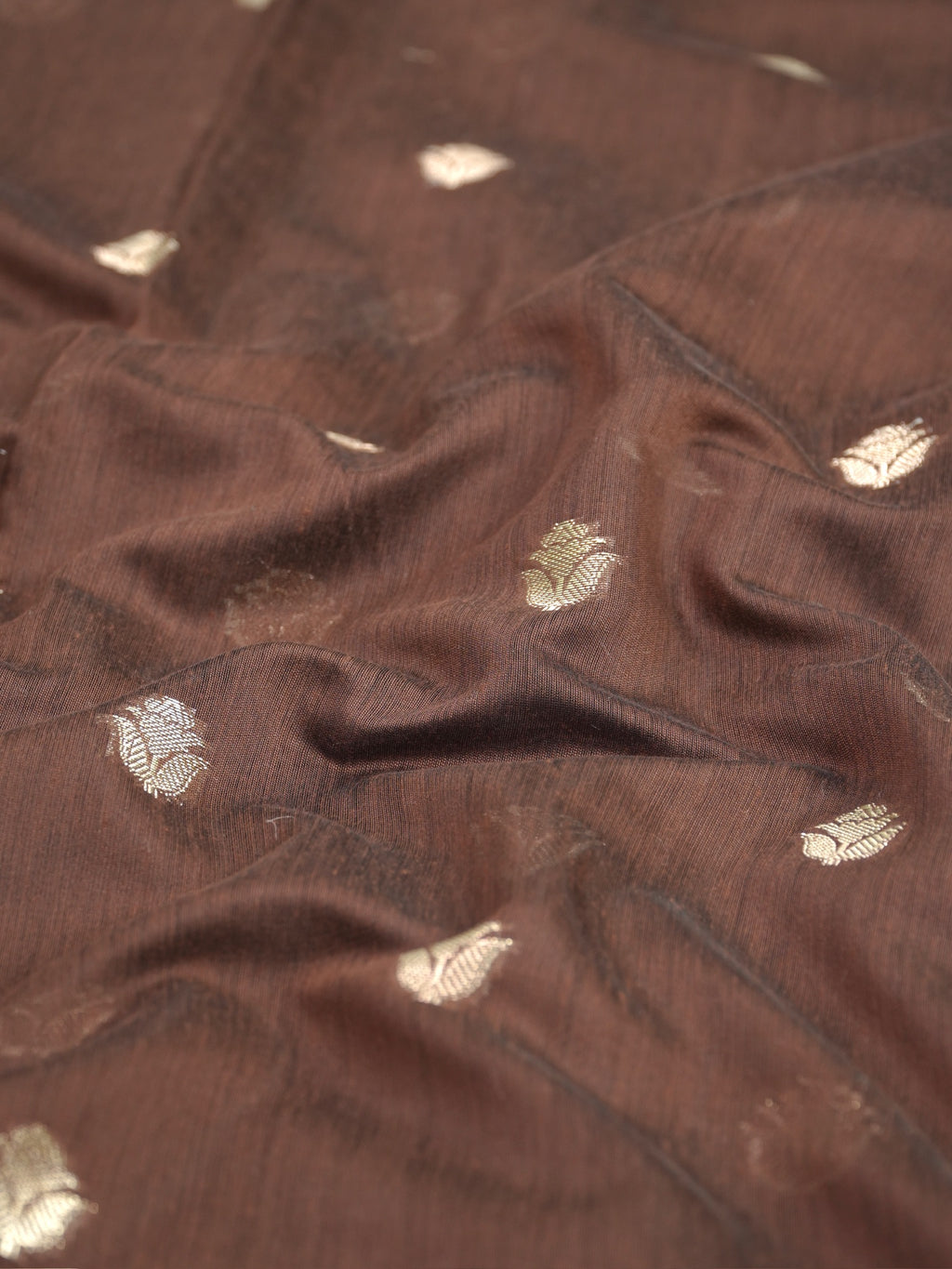 Deep Chocolate Brown &  Turquoise Blue Banarasi Soft Cotton Silk Saree