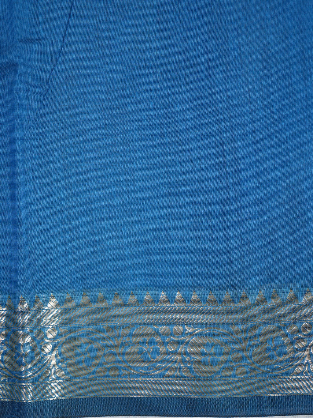 Deep Chocolate Brown &  Turquoise Blue Banarasi Soft Cotton Silk Saree