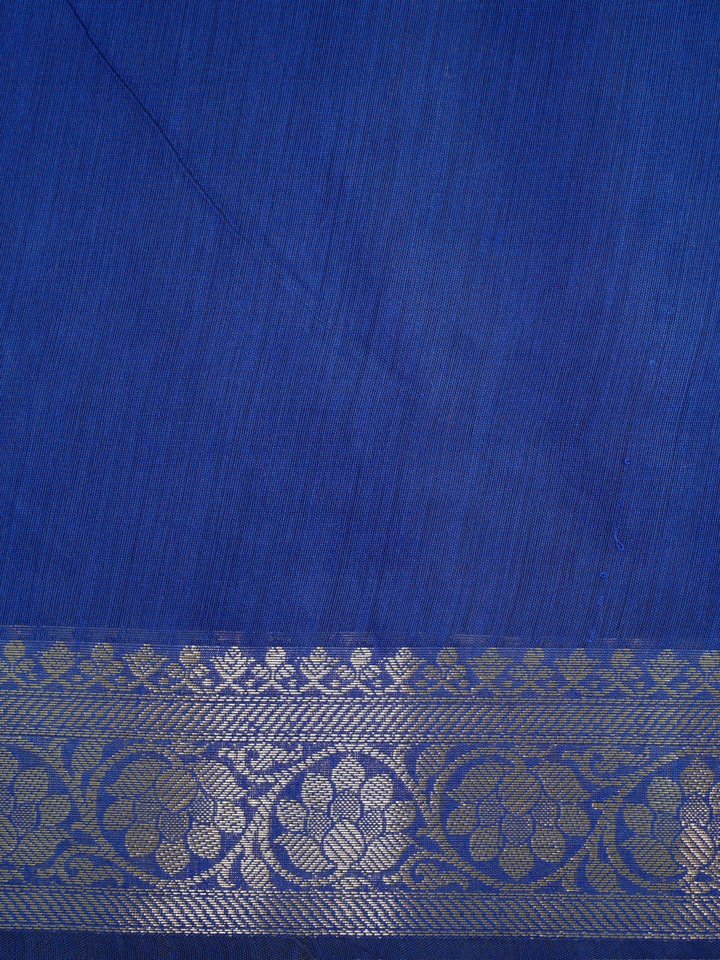 Olive Green &  Royal Blue Banarasi Soft Cotton Silk Saree