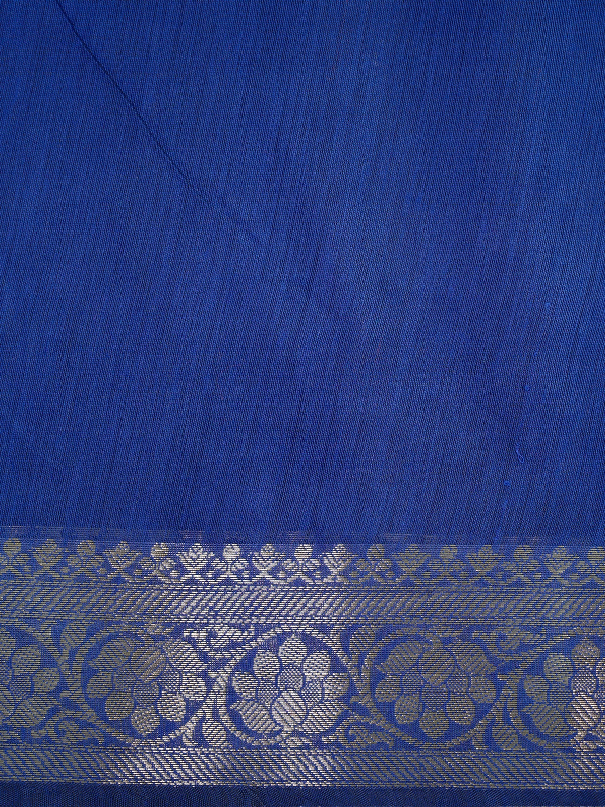 Olive Green &  Royal Blue Banarasi Soft Cotton Silk Saree