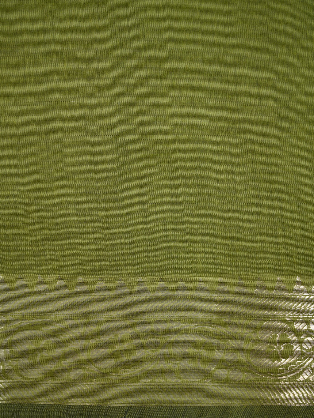 Bottle Green & Olive Green Banarasi Soft Cotton Silk Saree