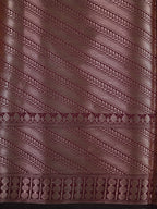 Deep Wine Banarasi Soft Katan Silk Saree with Rose Gold/Antique Zari