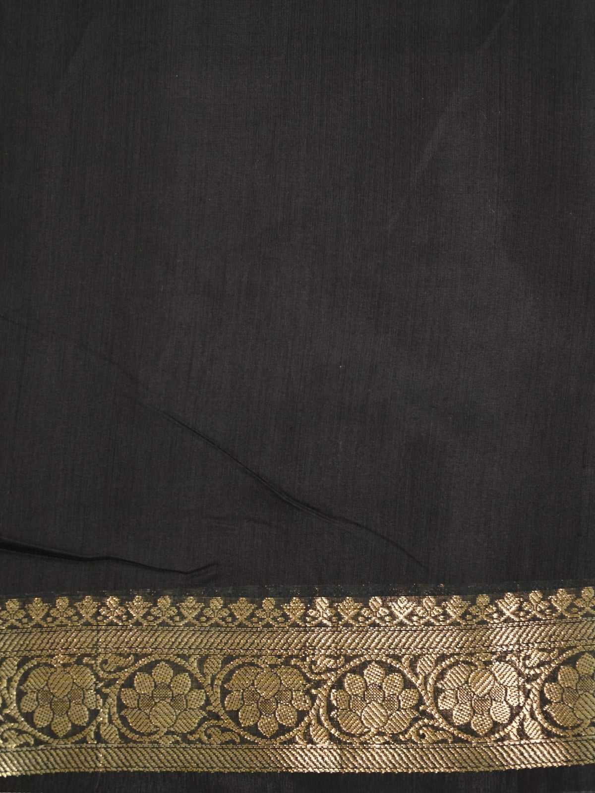 Deep Maroon & Charcoal Black Banarasi Soft Cotton Silk Saree