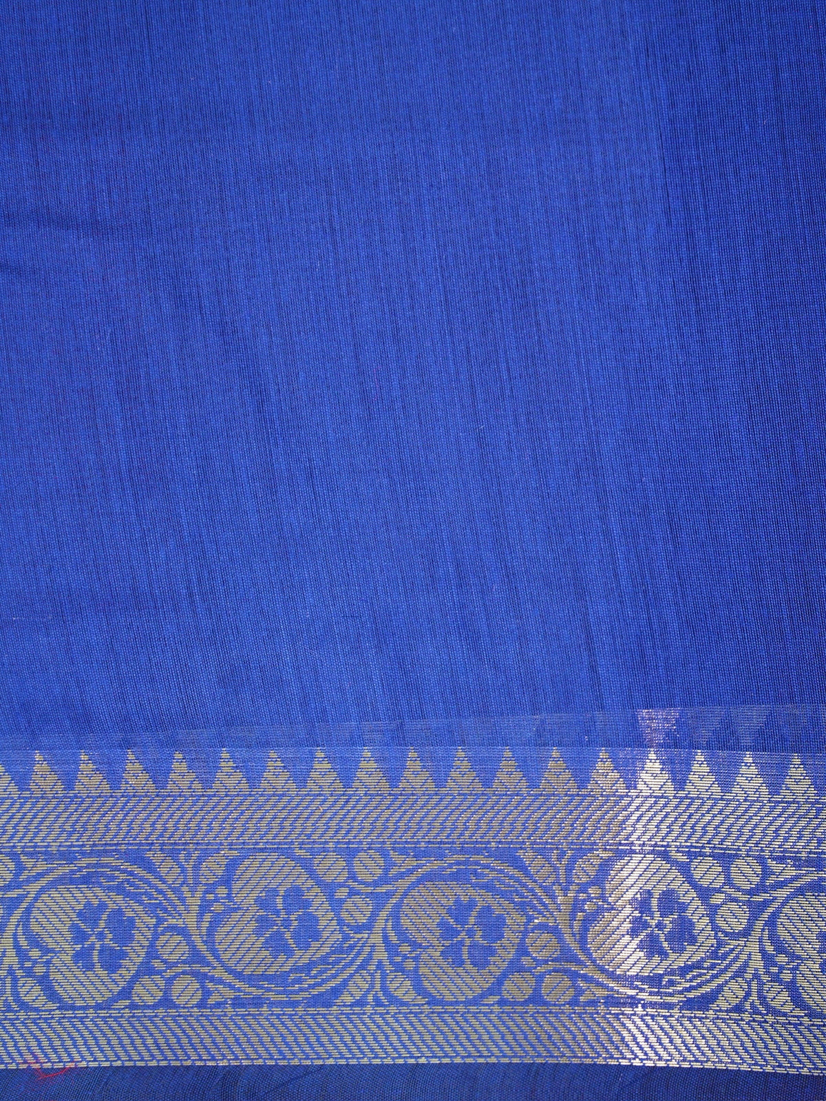 Magenta Pink & Royal Blue Banarasi Soft Cotton Silk Saree