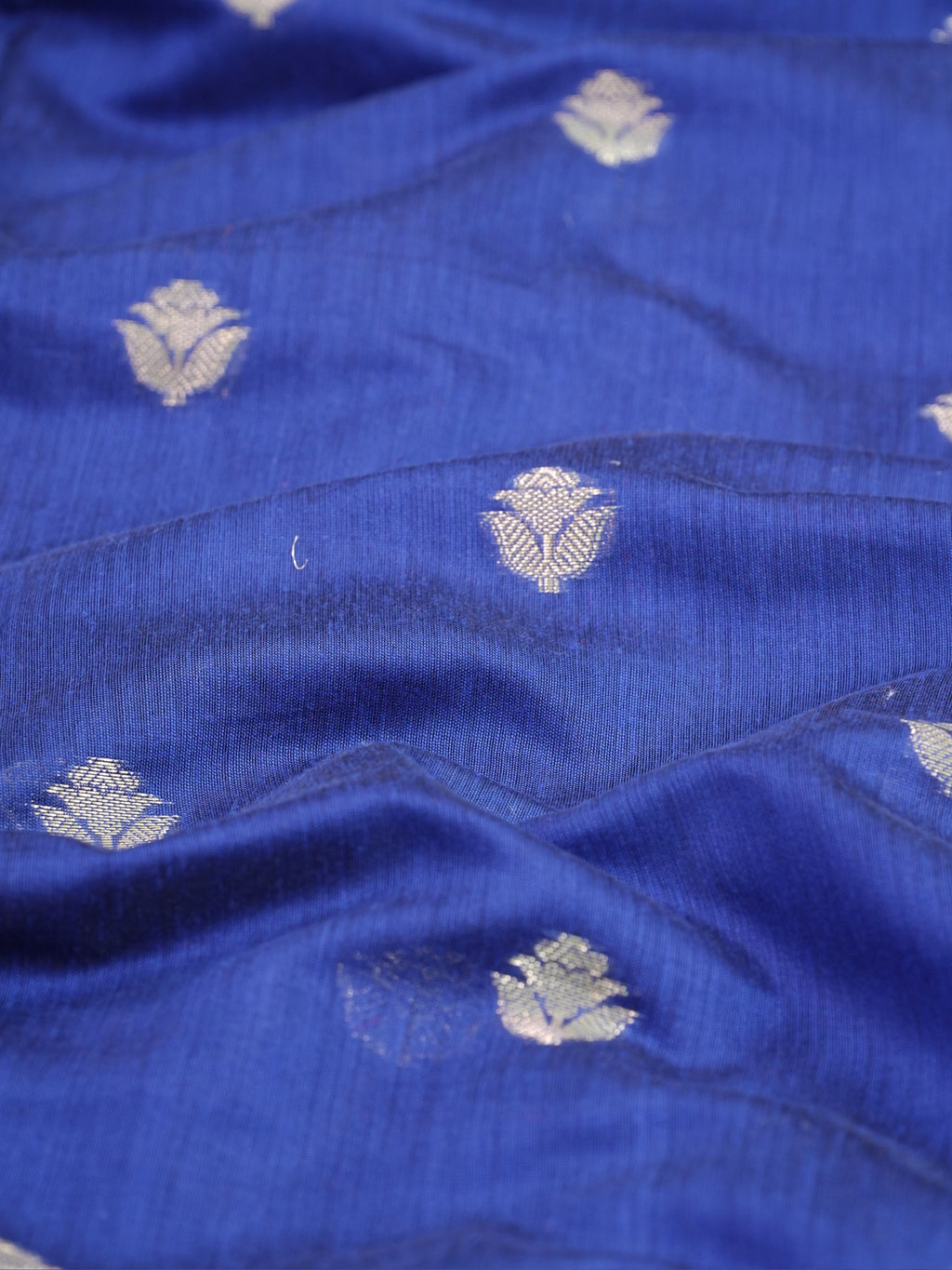 Royal Blue & Magenta Pink Banarasi Soft Cotton Silk Saree