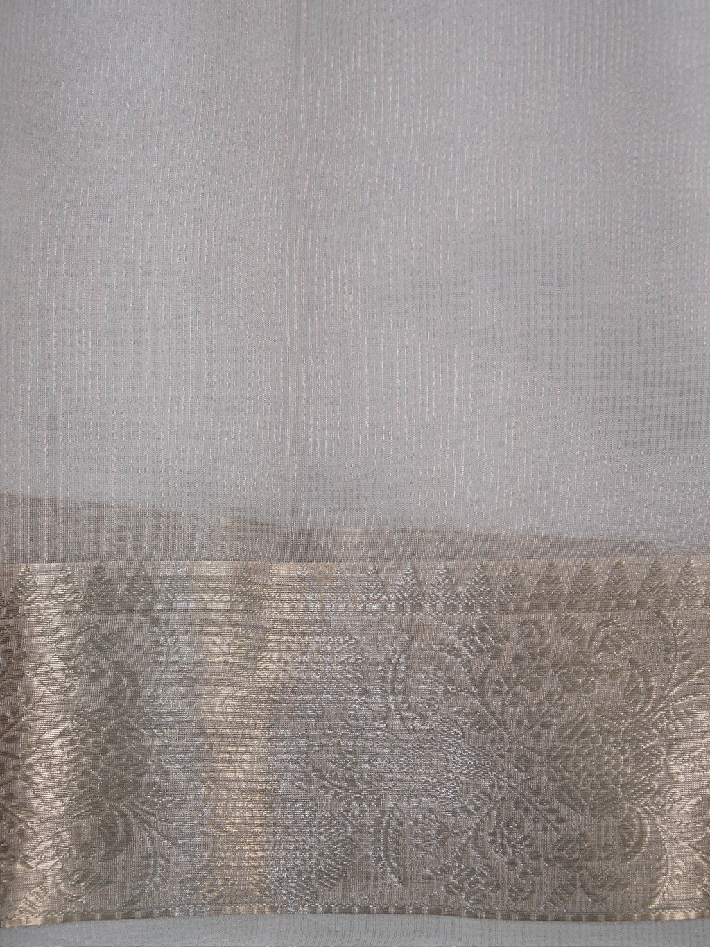 Light Blue Soft Cotton Silk Embroidered Saree with Silver Zari