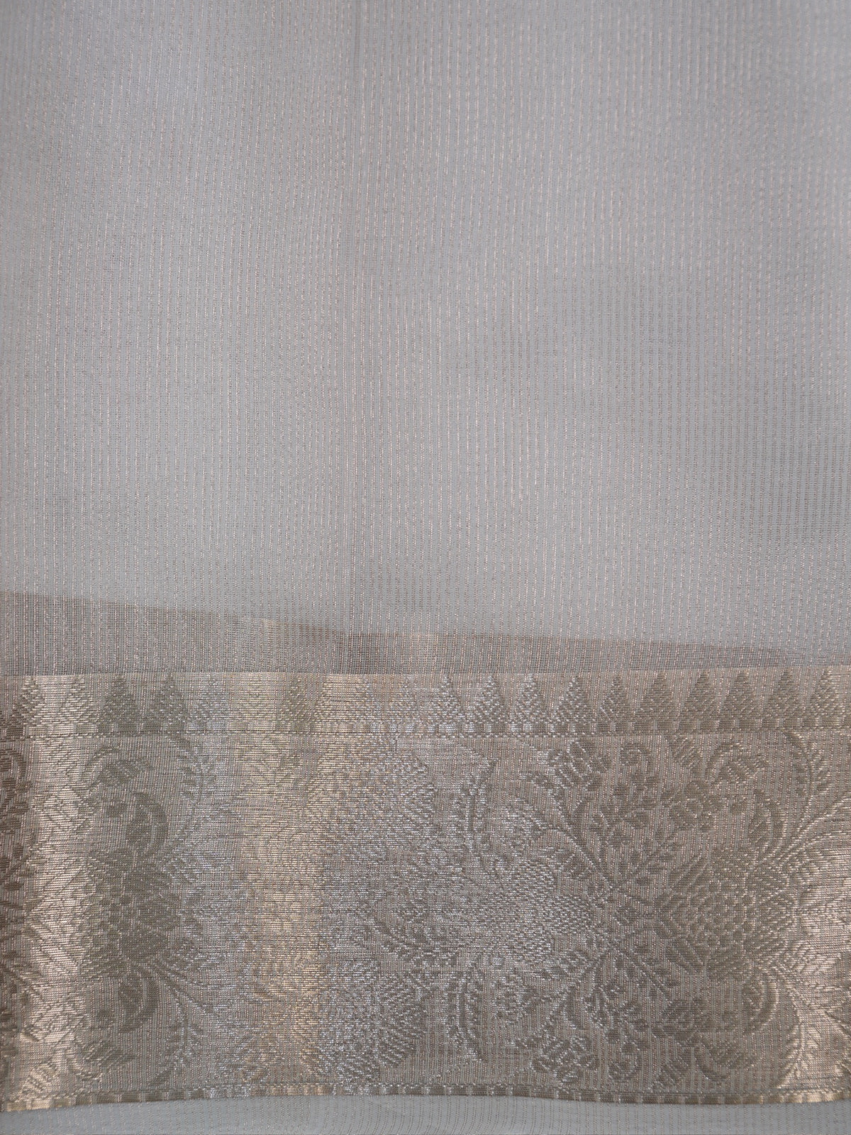 Light Blue Soft Cotton Silk Embroidered Saree with Silver Zari