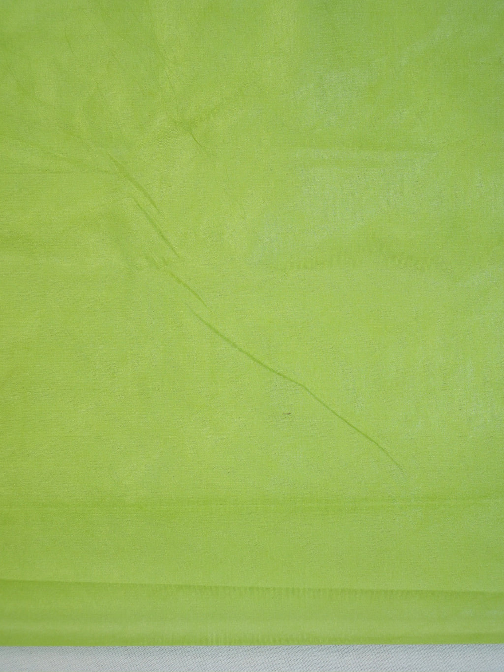 Lime Green Soft Organza Silk Floral Embroidered Saree with Scalloped Border