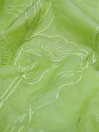 Pistachio Green Soft Organza Floral Embroidered Saree