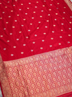 Banarasi Pure Katan Silk Kadhuva Handwoven Saree – Red