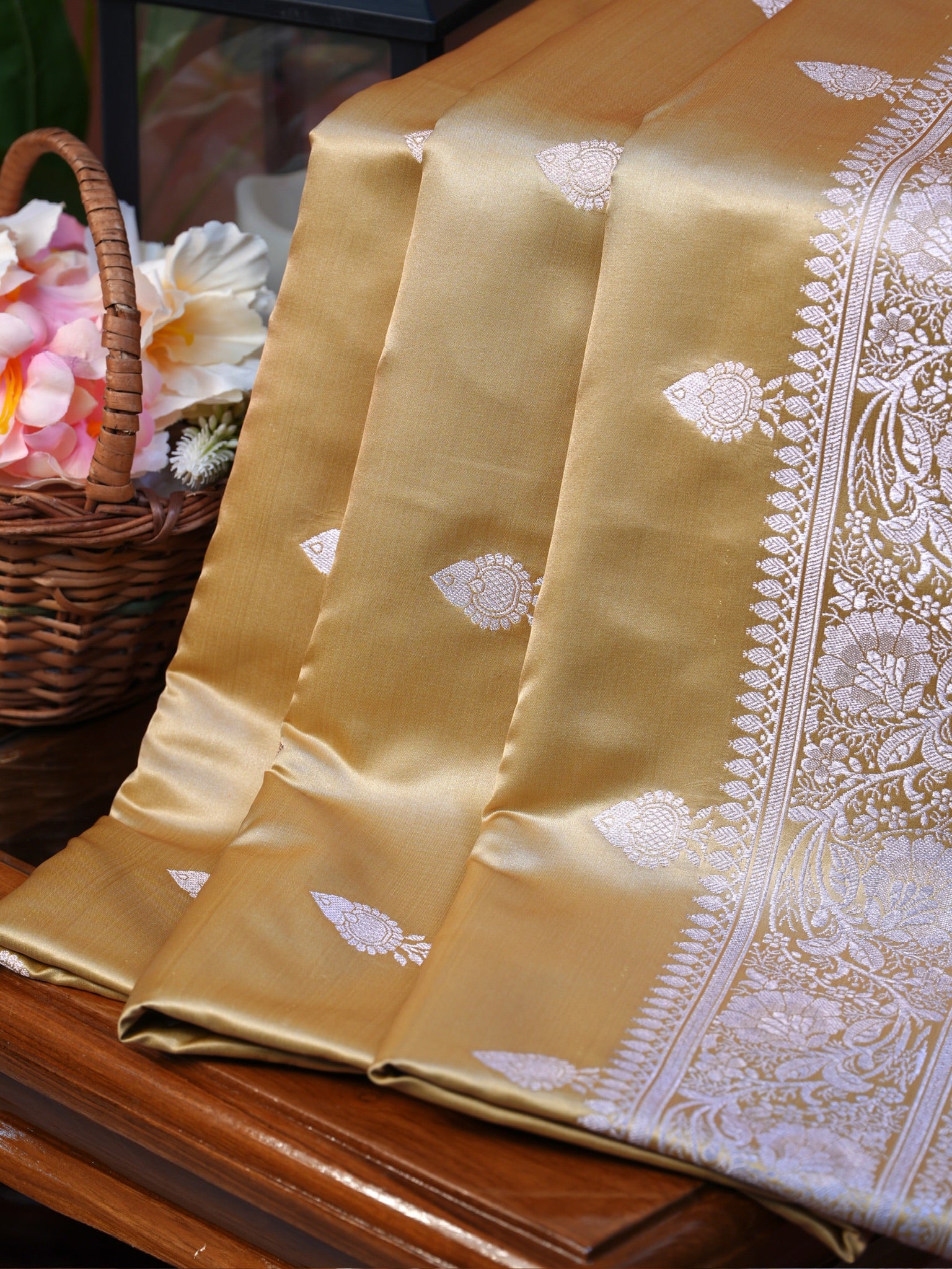 Banarasi Mushru Katan Silk Saree