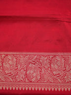 Banarasi Pure Katan Silk Kadhuva Handwoven Saree – Red