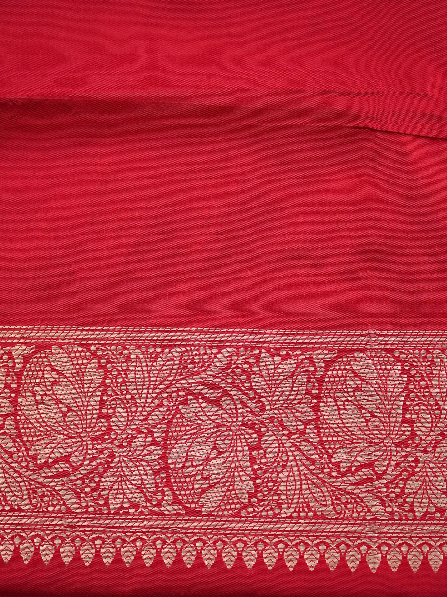 Banarasi Pure Katan Silk Kadhuva Handwoven Saree – Red