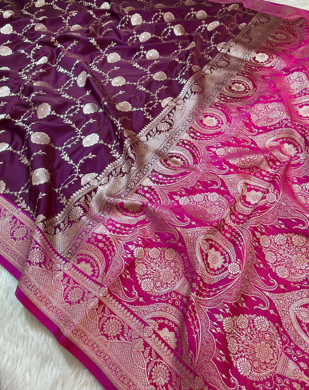 Banarasi Mushru Katan Silk Saree