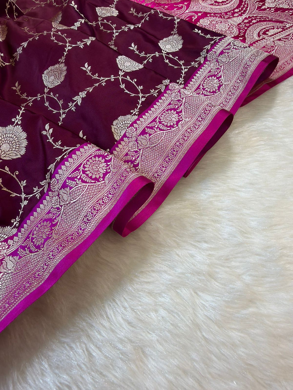 Banarasi Mushru Katan Silk Saree