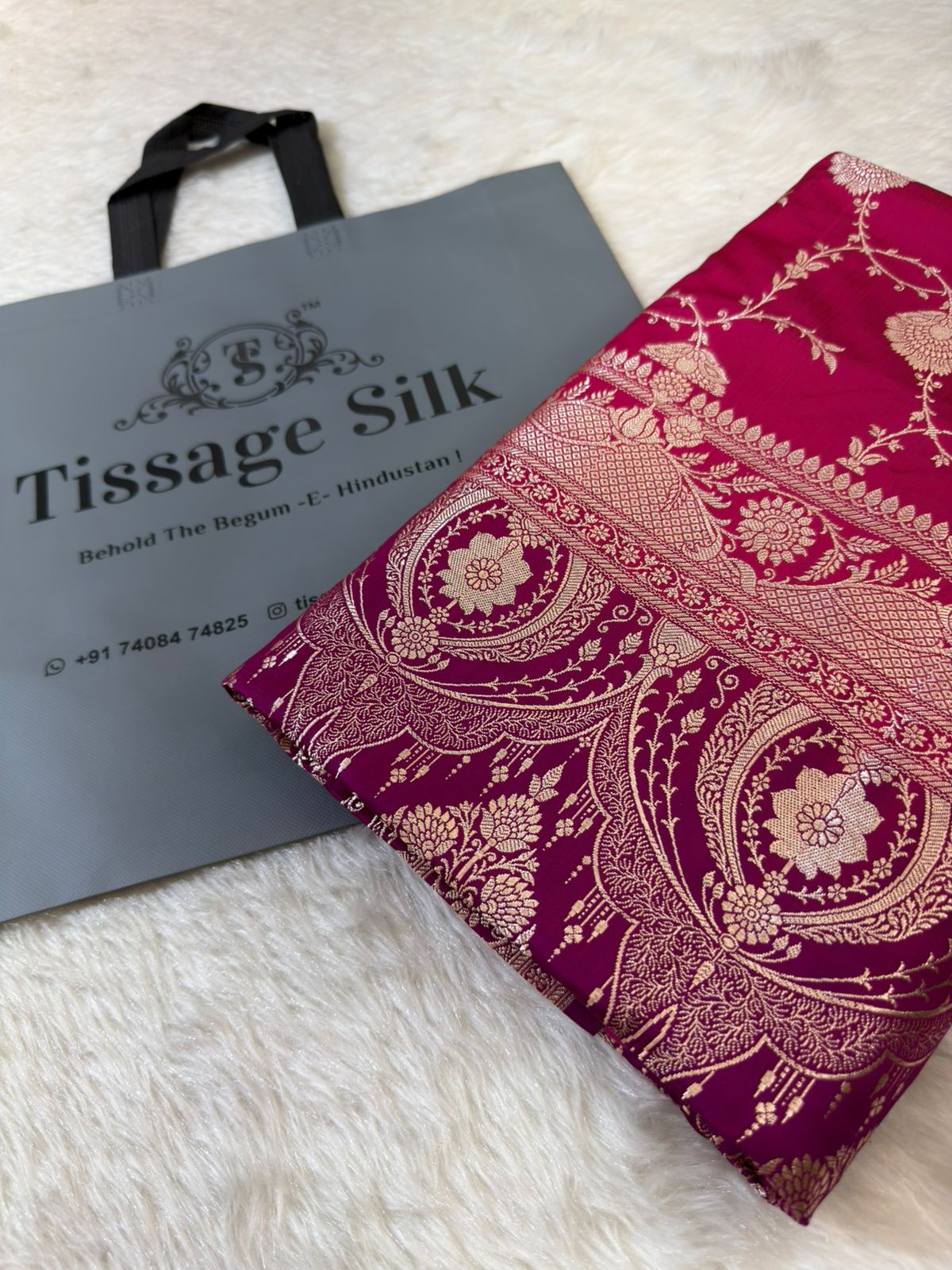 Banarasi Mushru Katan Silk Saree