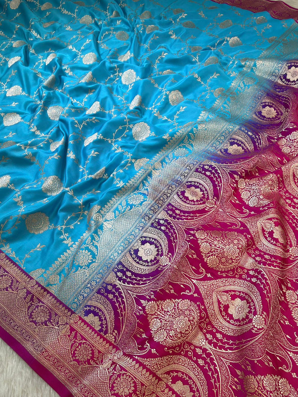 Banarasi Mushru Katan Silk Saree