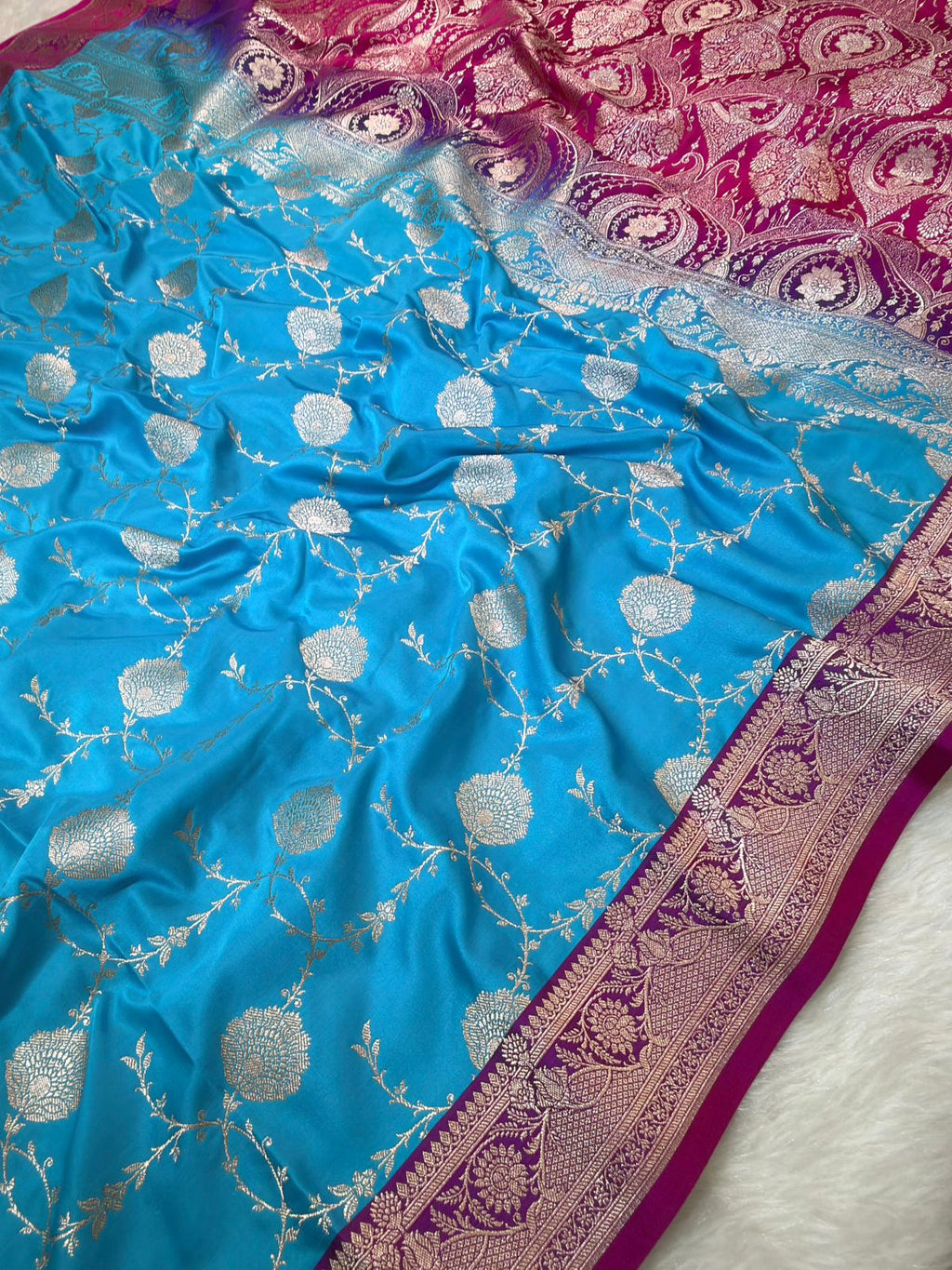 Banarasi Mushru Katan Silk Saree