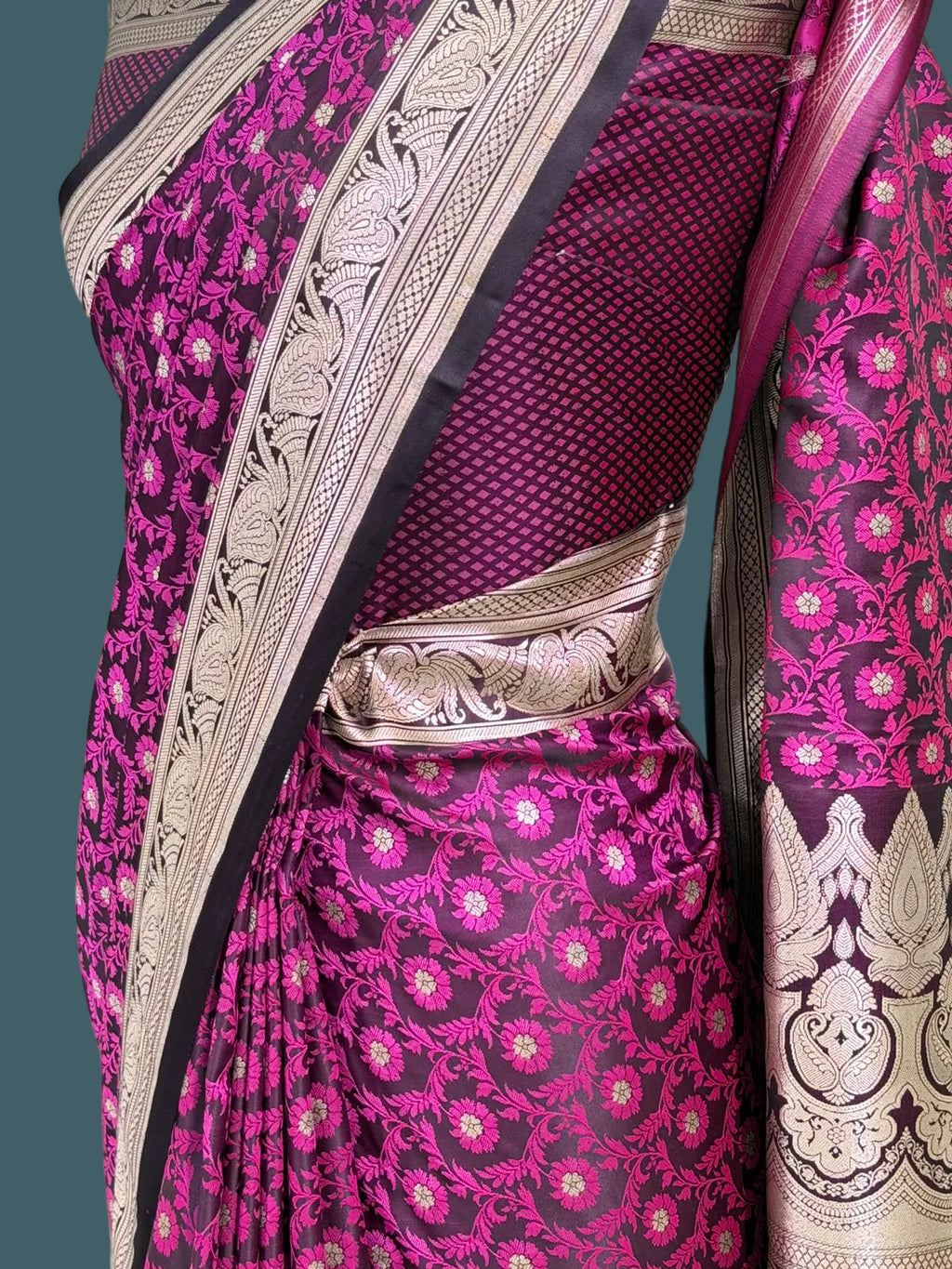 Banarasi Mushru (tanchuii) Katan Silk Saree