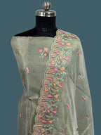 Banarasi Kota Silk Embroidered Suit (3 piece set)