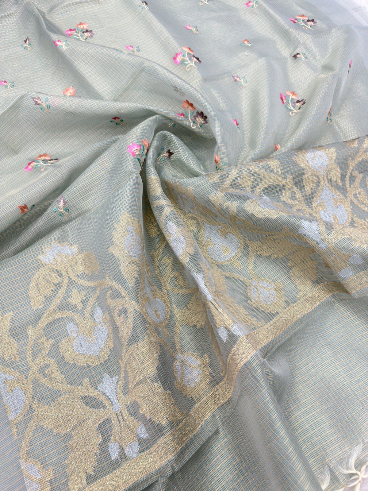 Banarasi Kota Silk Embroidered Suit (3 piece set)