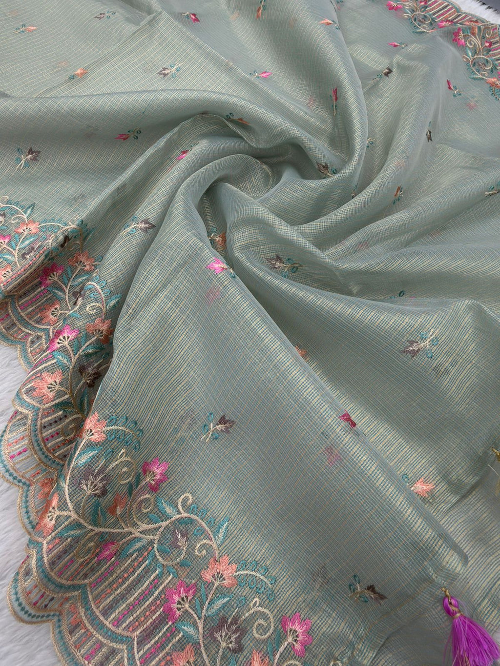 Banarasi Kota Silk Embroidered Suit (3 piece set)