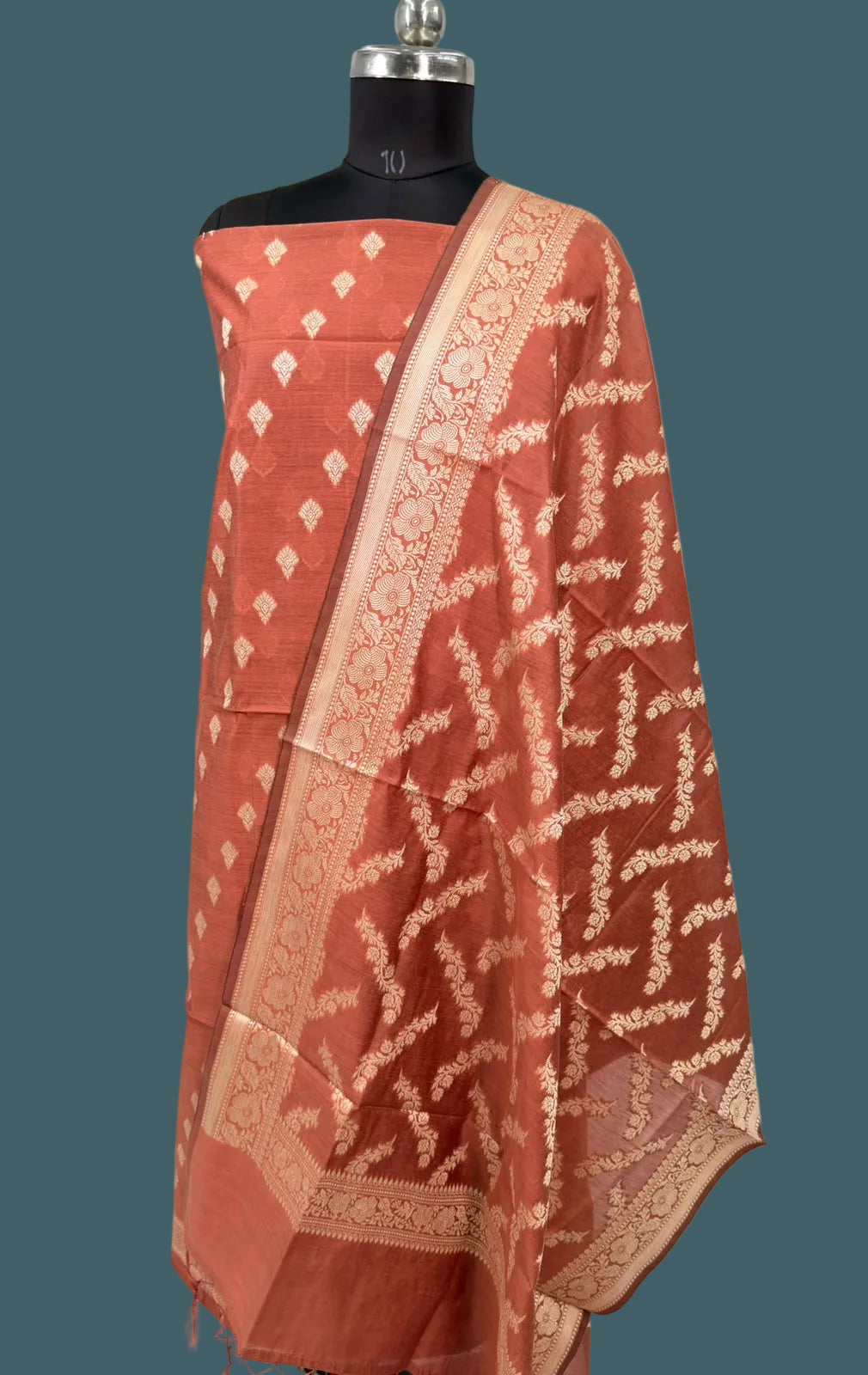Banarasi Muga Silk Suit (3 piece set)