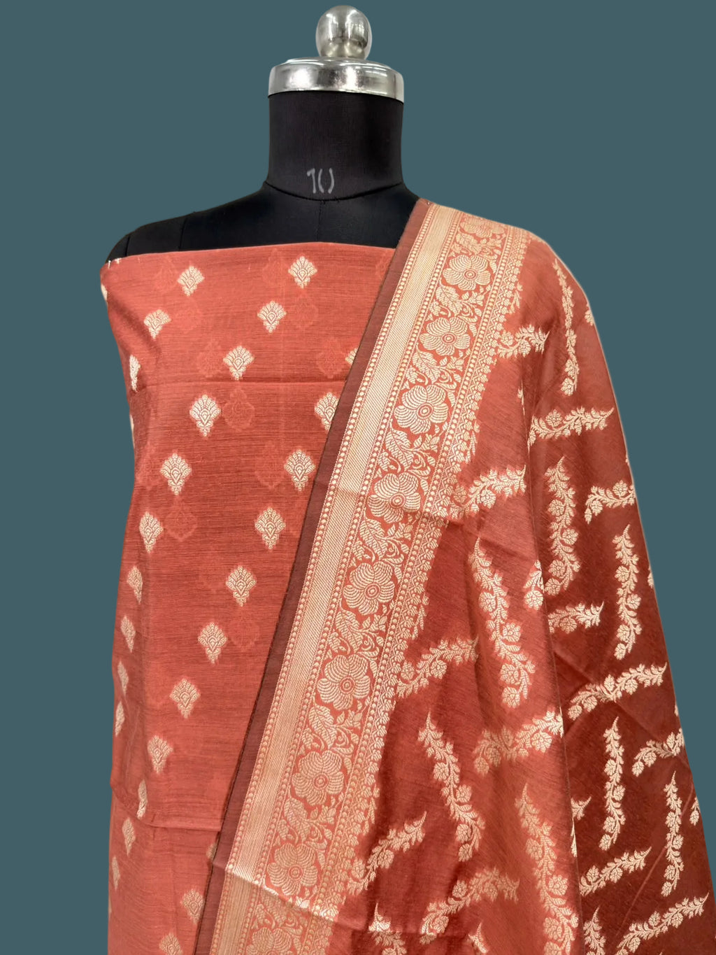 Banarasi Muga Silk Suit (3 piece set)