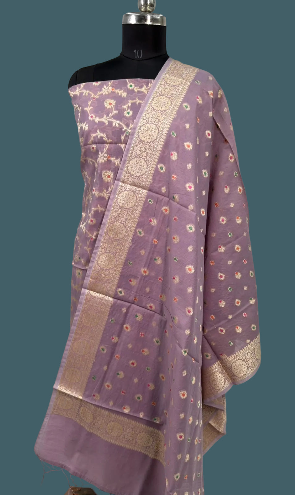 Banarasi Muga Silk Suit (3 piece set)