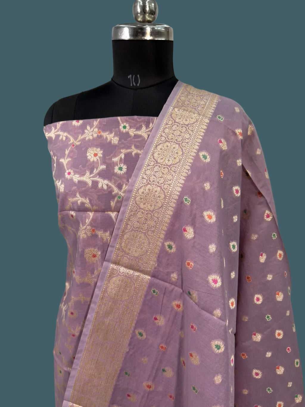 Banarasi Muga Silk Suit (3 piece set)
