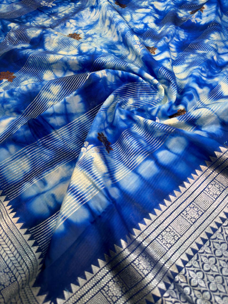 Banarasi Butter Silk Shibori Tie&Dye Saree