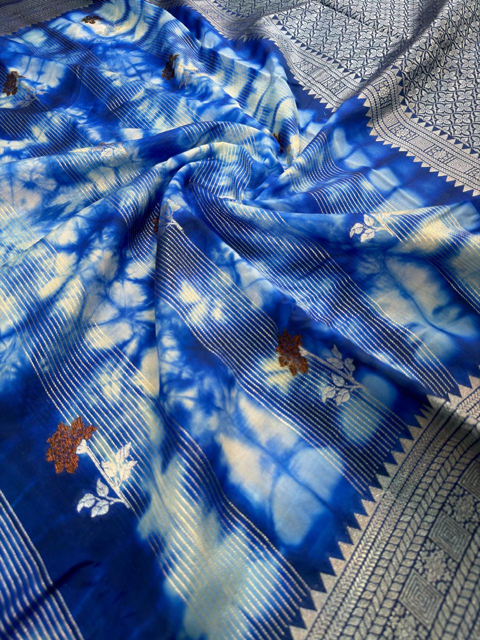 Banarasi Butter Silk Shibori Tie&Dye Saree