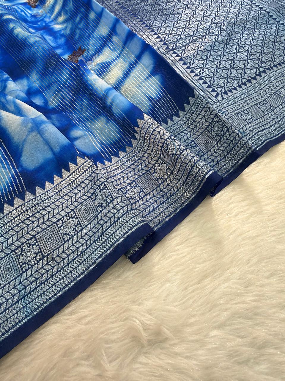 Banarasi Butter Silk Shibori Tie&Dye Saree