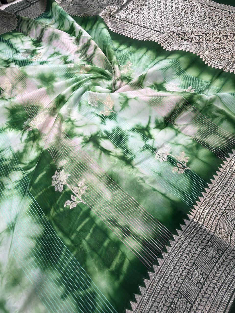 Banarasi Butter Silk Shibori Tie&Dye Saree