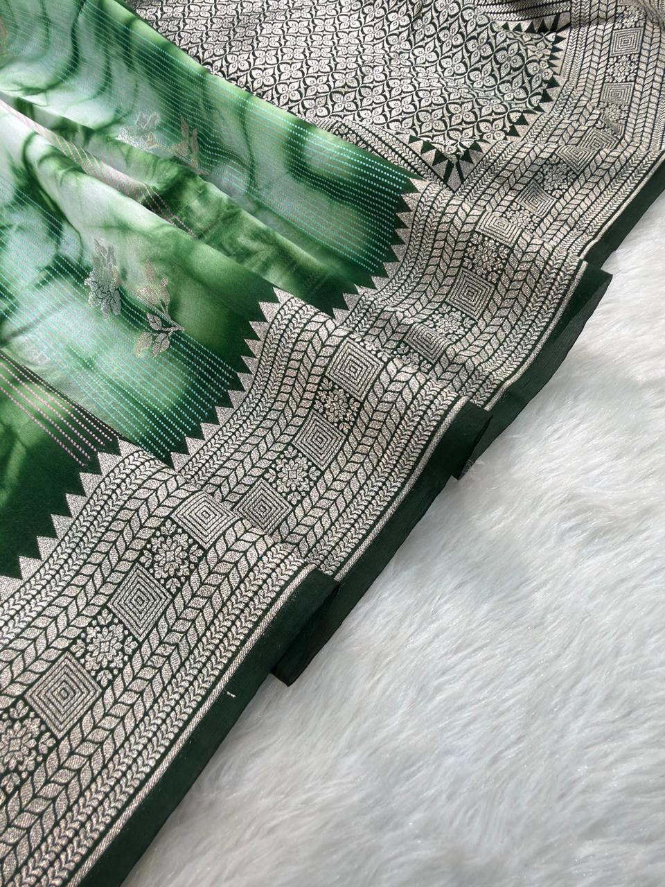 Banarasi Butter Silk Shibori Tie&Dye Saree
