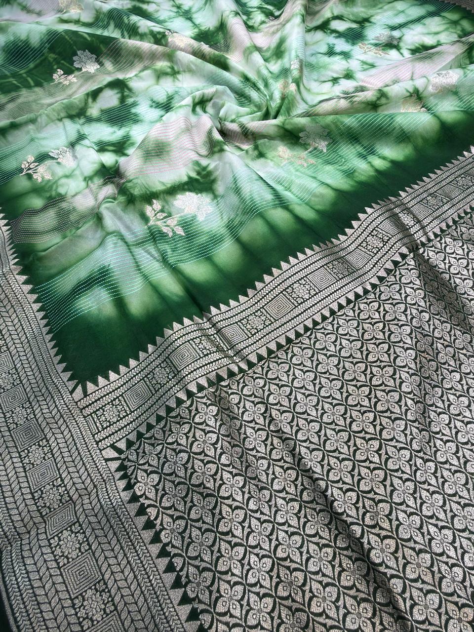 Banarasi Butter Silk Shibori Tie&Dye Saree